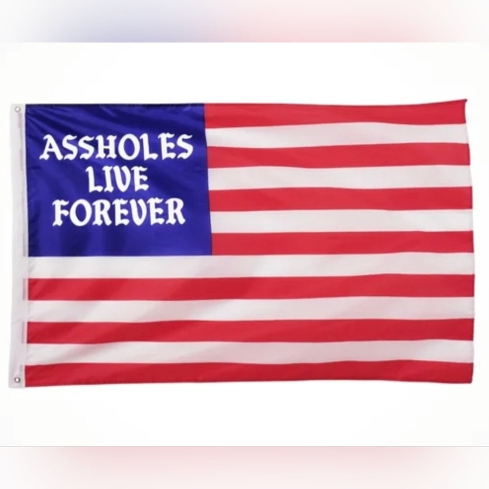 Assholes Live Forever American Flag Tapestry New